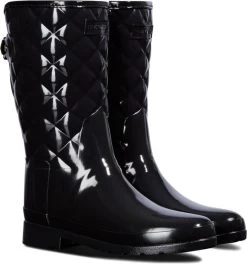 Hunter Women's Original Short Refined Quilted Gloss Rain Boot