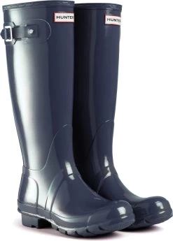 Hunter Women's Original Tall Gloss Rain Boot -Cheap Shoe Store hunter womens original tall gloss navy wft1000rgl nvy 99850.1536967724