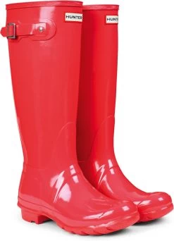 Hunter Women's Original Tall Gloss Rain Boot -Cheap Shoe Store hunter womens original tall gloss rain boot bright coral wft1000rgl bco 91602.1536967724