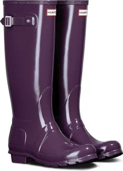 Hunter Women's Original Tall Gloss Rain Boot -Cheap Shoe Store hunter womens original tall gloss rain boot purple urchin wft1000rgl prc 01615.1536967724