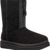 UGG Women's Classic Short Zipper Tape Logo -Cheap Shoe Store ugg womens classic short zipper tape logo black 1144035 blk 25751.1700838141